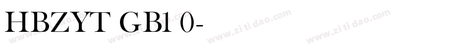 HBZYT GB1 0字体转换